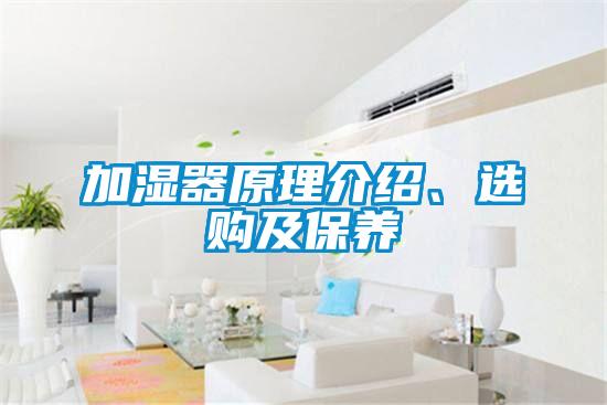 加濕器原理介紹、選購及保養(yǎng)