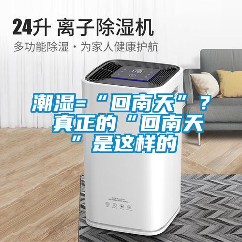 潮濕=“回南天”？ 真正的“回南天”是這樣的