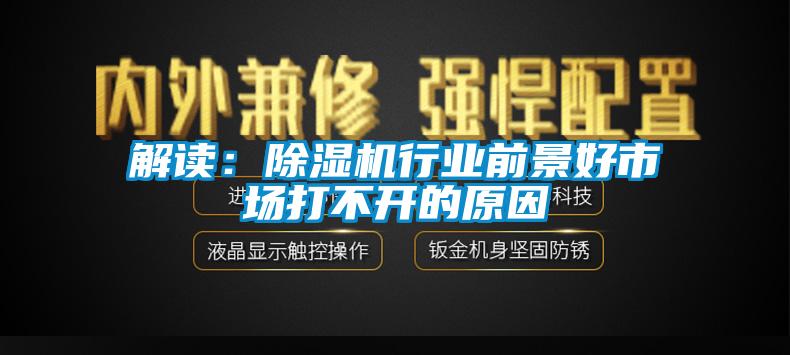 解讀：除濕機(jī)行業(yè)前景好市場(chǎng)打不開(kāi)的原因