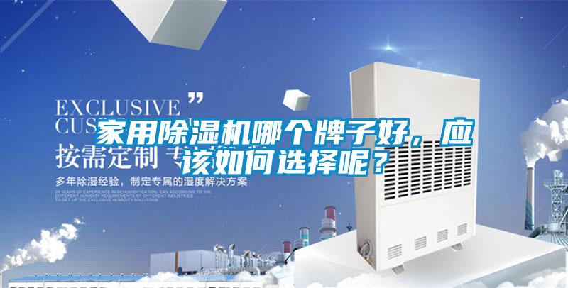 家用除濕機哪個牌子好，應該如何選擇呢？