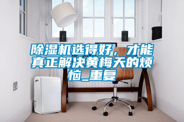 除濕機(jī)選得好，才能真正解決黃梅天的煩惱_重復(fù)