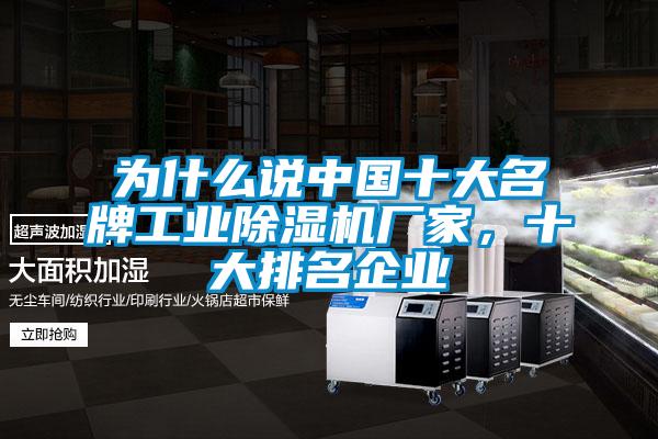 為什么說(shuō)中國(guó)十大名牌工業(yè)除濕機(jī)廠家，十大排名企業(yè)