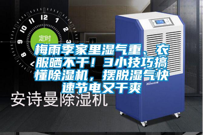 梅雨季家里濕氣重、衣服曬不干！3小技巧搞懂除濕機(jī)，擺脫濕氣快速節(jié)電又干爽