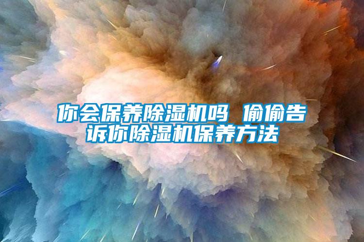 你會保養(yǎng)除濕機嗎 偷偷告訴你除濕機保養(yǎng)方法