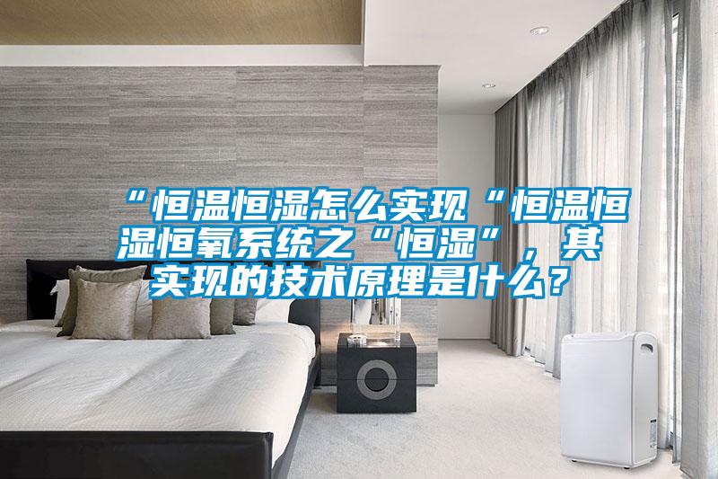“恒溫恒濕怎么實現(xiàn)“恒溫恒濕恒氧系統(tǒng)之“恒濕”，其實現(xiàn)的技術(shù)原理是什么？