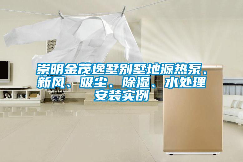 崇明金茂逸墅別墅地源熱泵、新風(fēng)、吸塵、除濕、水處理安裝實例