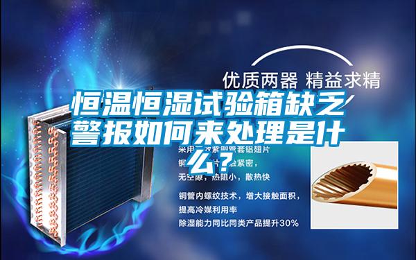 恒溫恒濕試驗(yàn)箱缺乏警報如何來處理是什么？