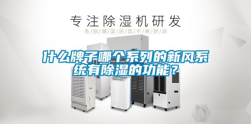 什么牌子哪個(gè)系列的新風(fēng)系統(tǒng)有除濕的功能？