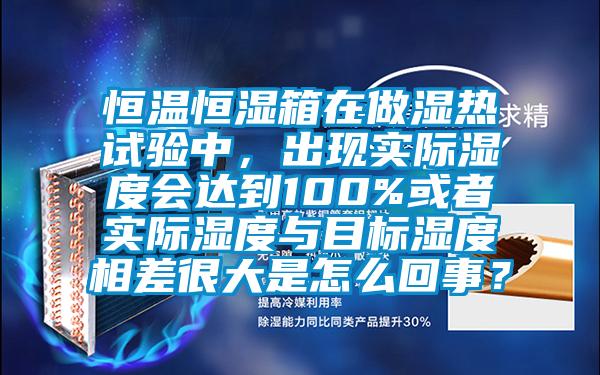 恒溫恒濕箱在做濕熱試驗中，出現(xiàn)實際濕度會達到100%或者實際濕度與目標(biāo)濕度相差很大是怎么回事？