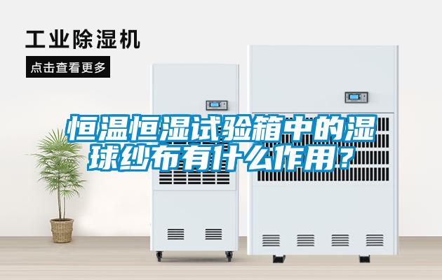 恒溫恒濕試驗(yàn)箱中的濕球紗布有什么作用？