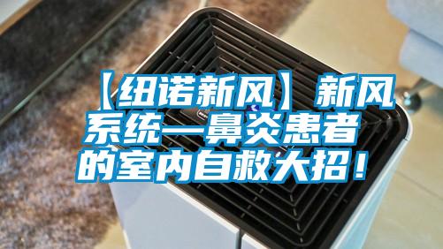 【紐諾新風(fēng)】新風(fēng)系統(tǒng)—鼻炎患者的室內(nèi)自救大招！