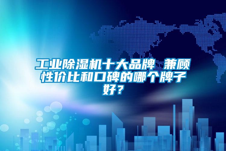 工業(yè)除濕機十大品牌 兼顧性價比和口碑的哪個牌子好？