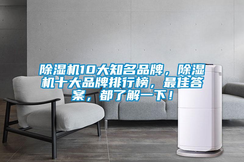 除濕機(jī)10大知名品牌，除濕機(jī)十大品牌排行榜，最佳答案，都了解一下！