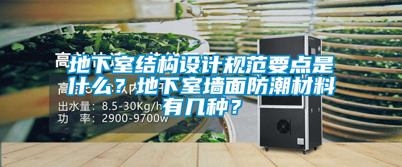 地下室結(jié)構(gòu)設(shè)計(jì)規(guī)范要點(diǎn)是什么？地下室墻面防潮材料有幾種？