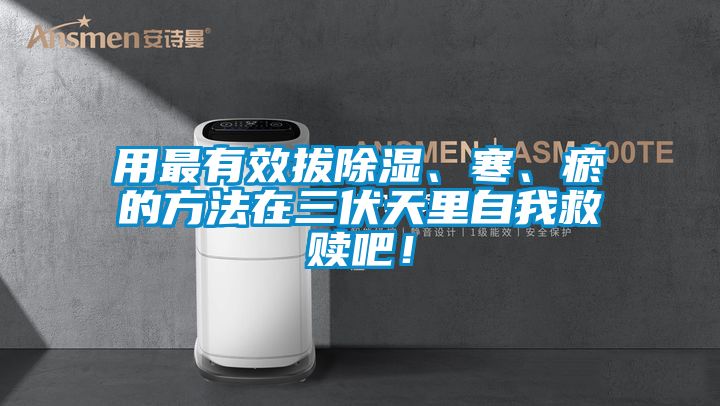 用最有效拔除濕、寒、瘀的方法在三伏天里自我救贖吧！