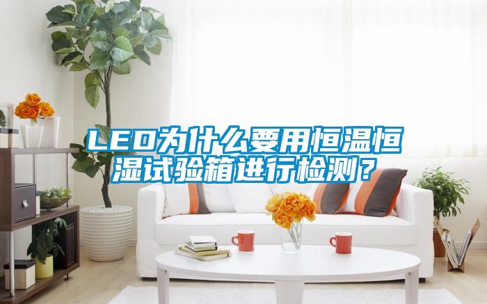 LED為什么要用恒溫恒濕試驗箱進行檢測？