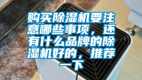 購買除濕機要注意哪些事項，還有什么品牌的除濕機好的，推薦一下