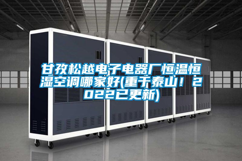 甘孜松越電子電器廠恒溫恒濕空調(diào)哪家好(重于泰山！2022已更新)