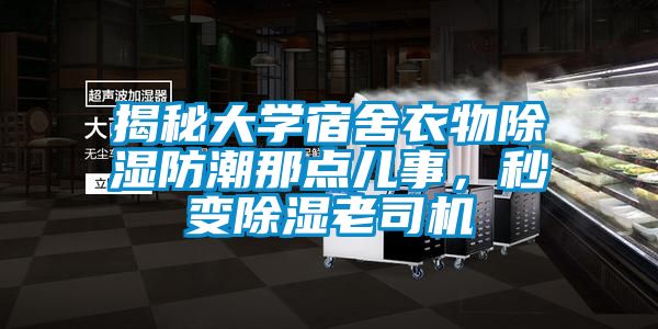 揭秘大學(xué)宿舍衣物除濕防潮那點兒事，秒變除濕老司機