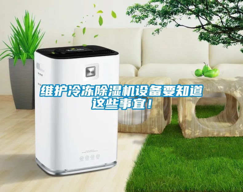 維護冷凍除濕機設備要知道這些事宜！
