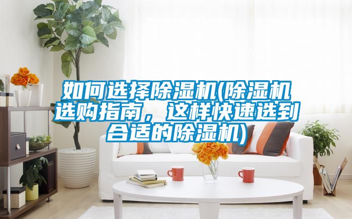 如何選擇除濕機(jī)(除濕機(jī)選購(gòu)指南，這樣快速選到合適的除濕機(jī))